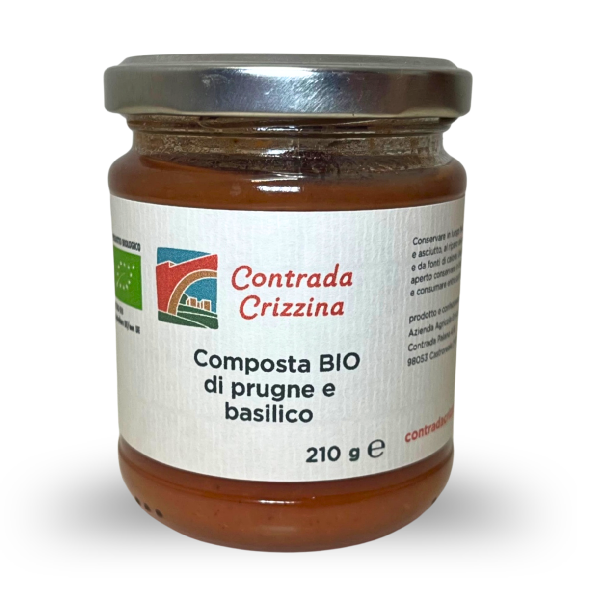Composta Bio di Prugne e Basilico Contrada Crizzina