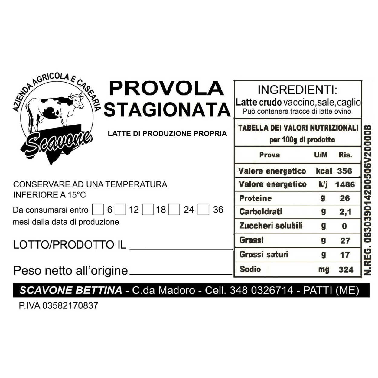 Provola Stagionata Cunzata Sicilia