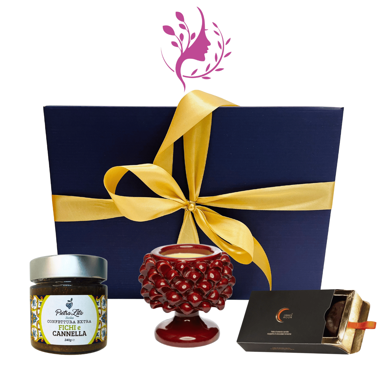 Box Regalo Elisir di Luce - Mezza Pigna Bordeaux Cunzata Sicilia