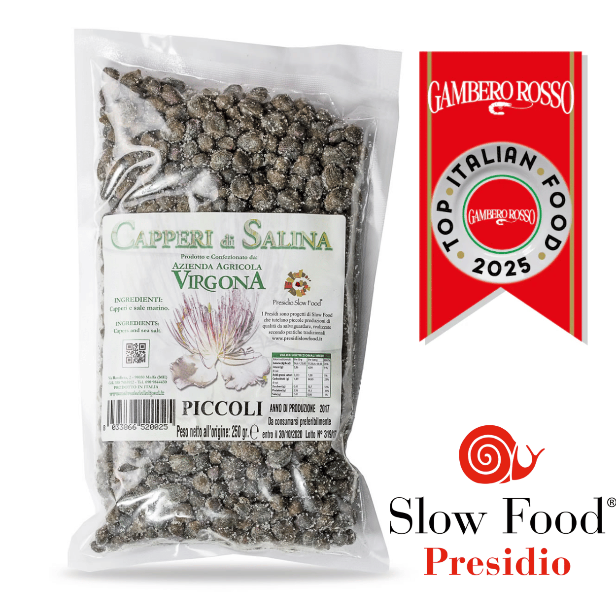 Capperi di Salina Virgona - Piccoli Cunzata Sicilia