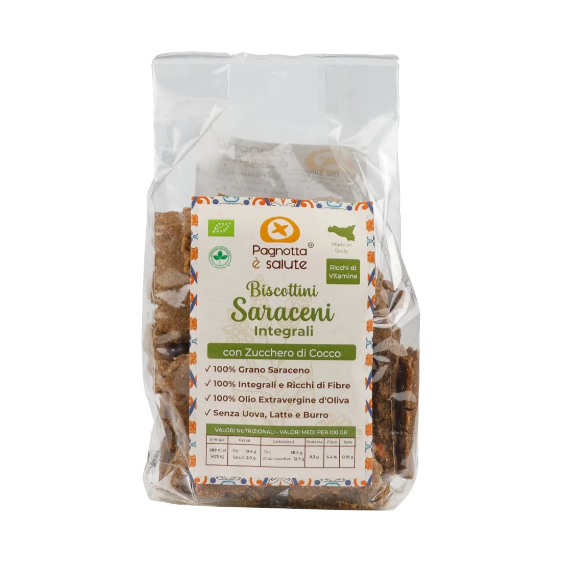 Biscottini Integrali Saraceni Bio Vegani Cunzata Sicilia