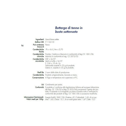 Bottarga di tonno a trance Cunzata Sicilia