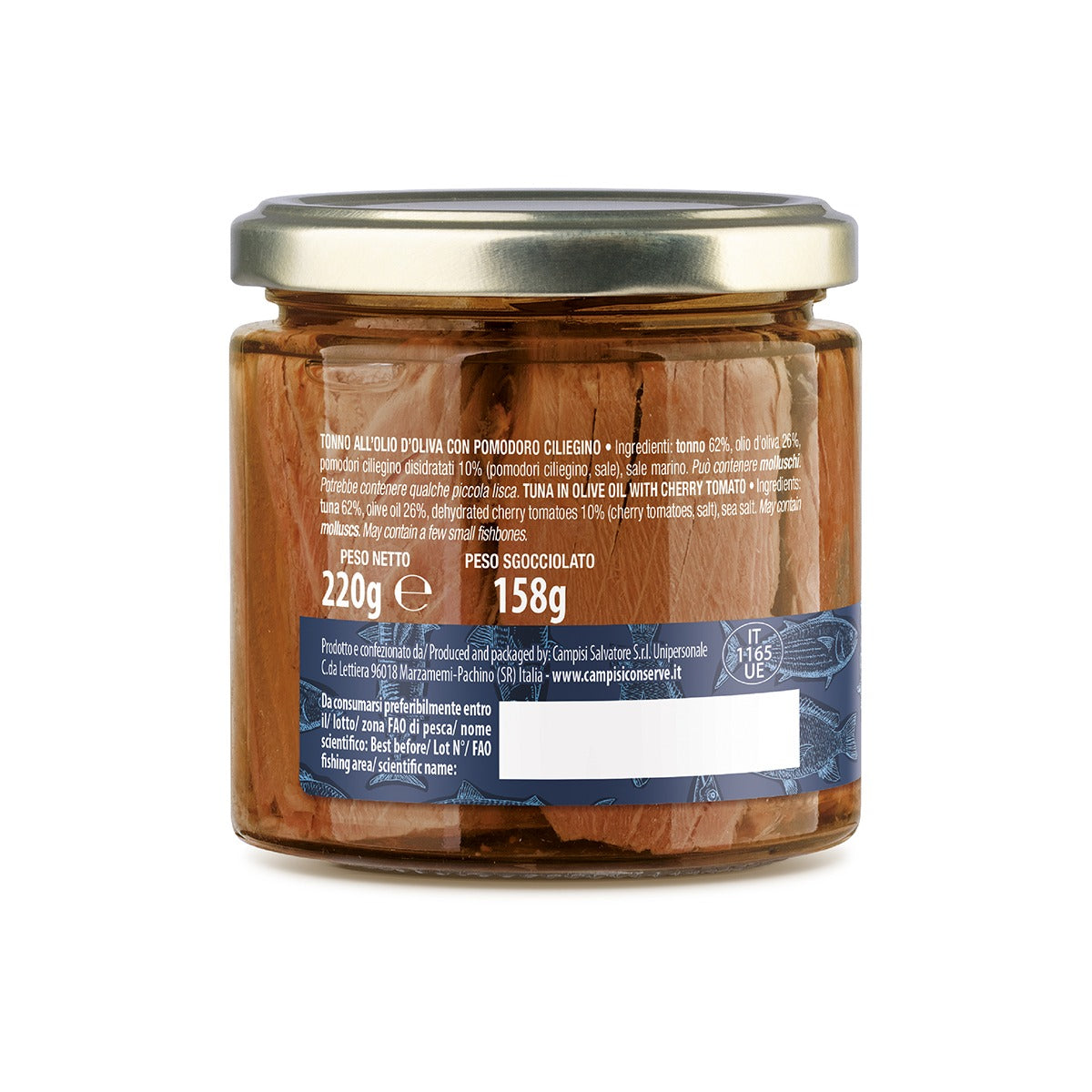 Tonno con pomodoro ciliegino in olio d'oliva Campisi