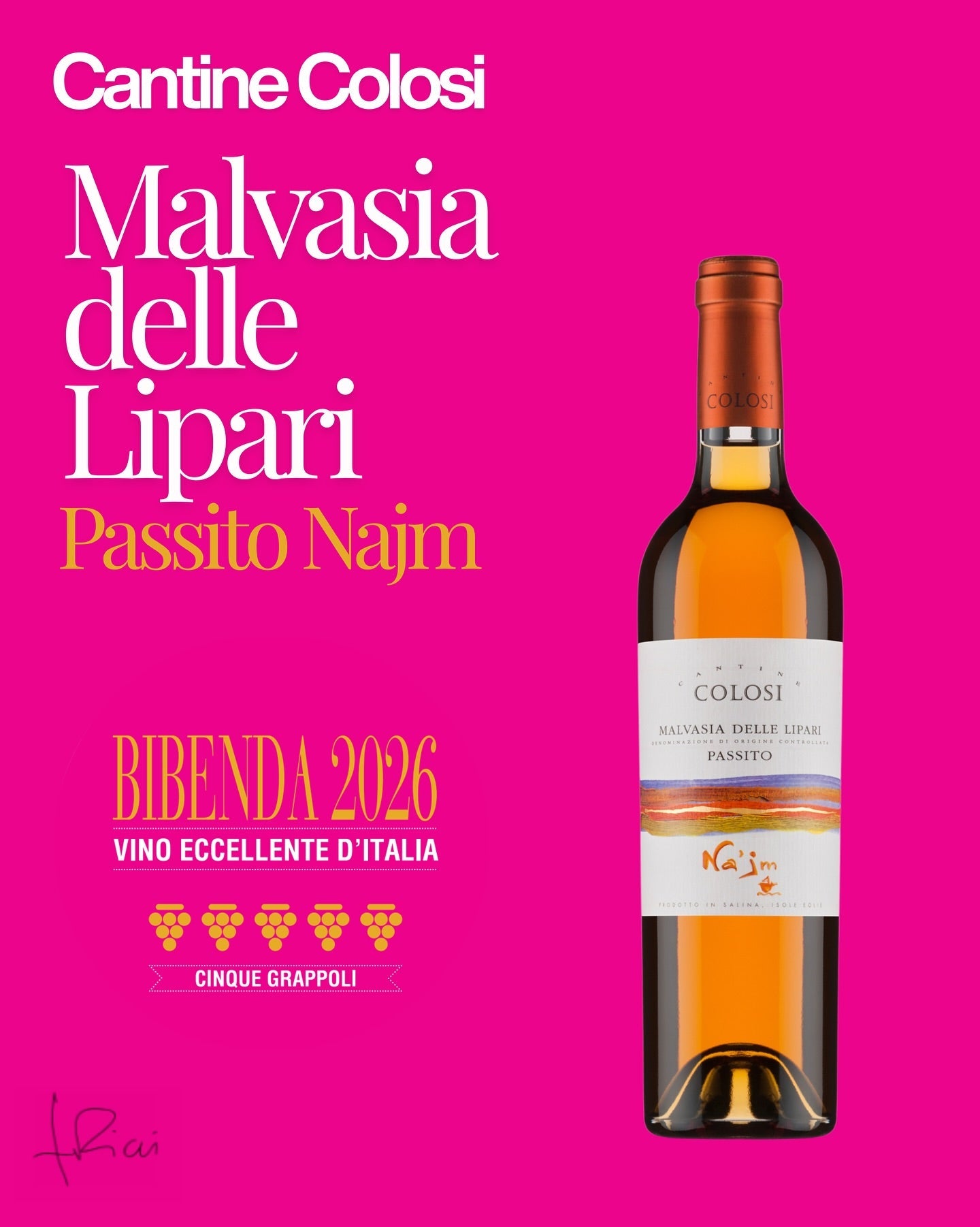 Malvasia delle Lipari DOC Passito “Na’jm” - Cantine Colosi Cantine Colosi