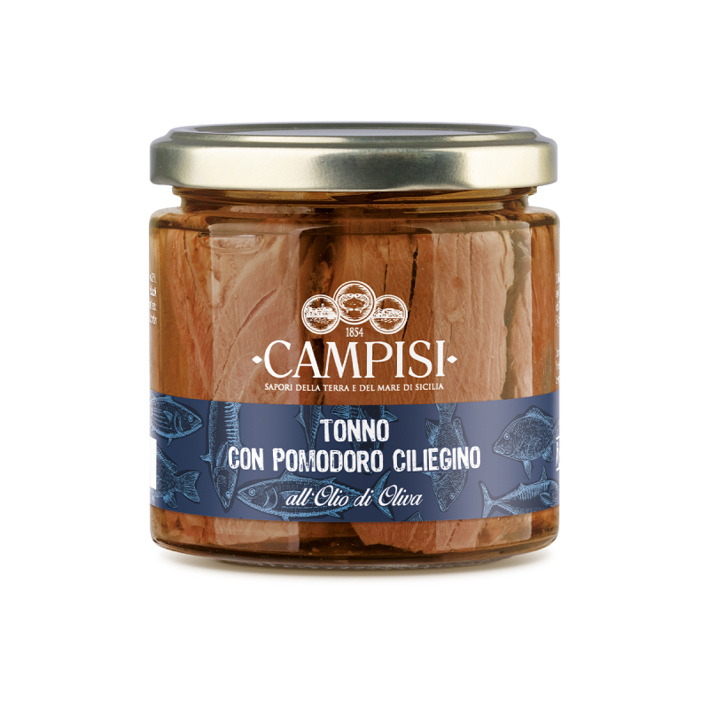 Tonno con pomodoro ciliegino in olio d'oliva Cunzata Sicilia